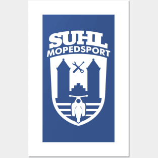 Suhl Mopedsport with Simson Star / Sperber / Habicht v.2 (white) Posters and Art